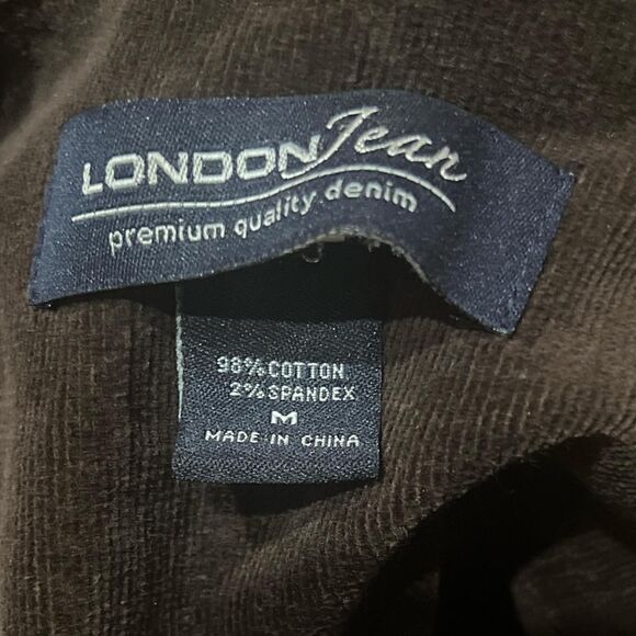 90's Y2K Chocolate Brown Corduroy Long Sleeve Zippered Jumpsuit. M. - Picture 11 of 11